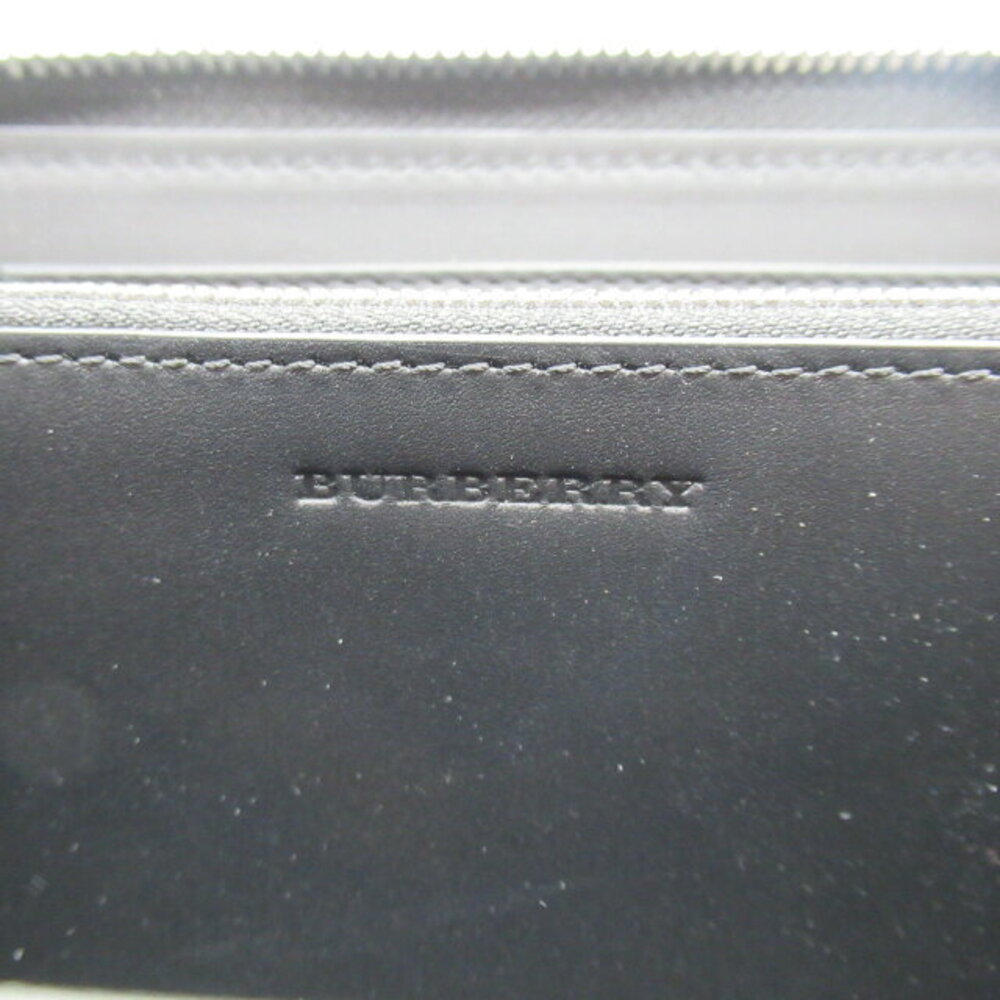 Burberry Wallet Leather Round Long Black - Picture 7 of 10